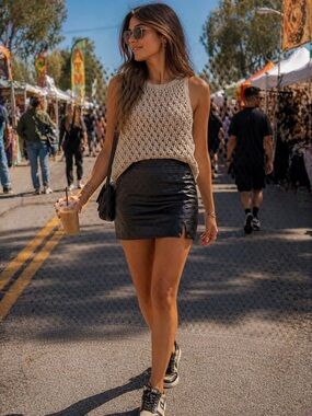 Cream Crochet Tank Top - Lightweight Summer Knit